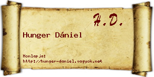 Hunger Dániel névjegykártya
