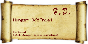 Hunger Dániel névjegykártya